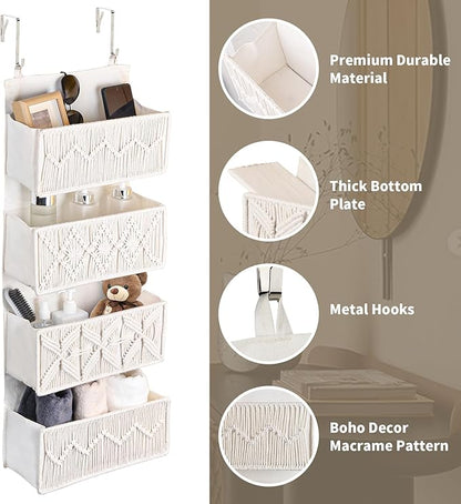 Over the Door Organizer Macrame Boho Nursery Storage