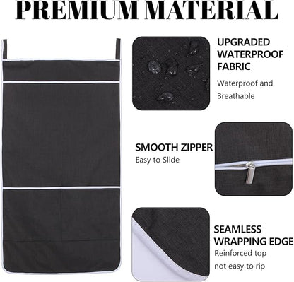 Black Hanging Laundry Hamper Bag, XL Door Hanging Hamper