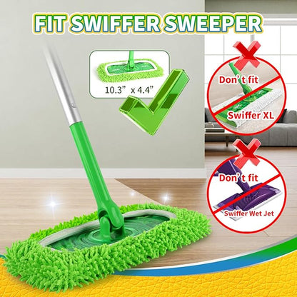 6Pcs Reusable Microfiber Mop Pads Compatible