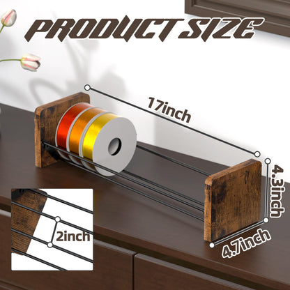 Invech Ribbon Storage Rack Desktop & Wall Mounted, 1Pcs Ribbon Holder for Craft Room, Flower Shop and Gift Packing