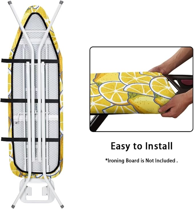 Lemon Ironing Board Covers for Full Size, Extra Long and Wide Large Ironing
