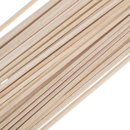 jojofuny 50pcs 300x3mm Square Wood Dowels Rods – Unfinished Wooden Rod Sticks for Crafting, Model Building, School Activities & DIY Projects – Premium Quality, Easy to Cut & Natural Wood Texture