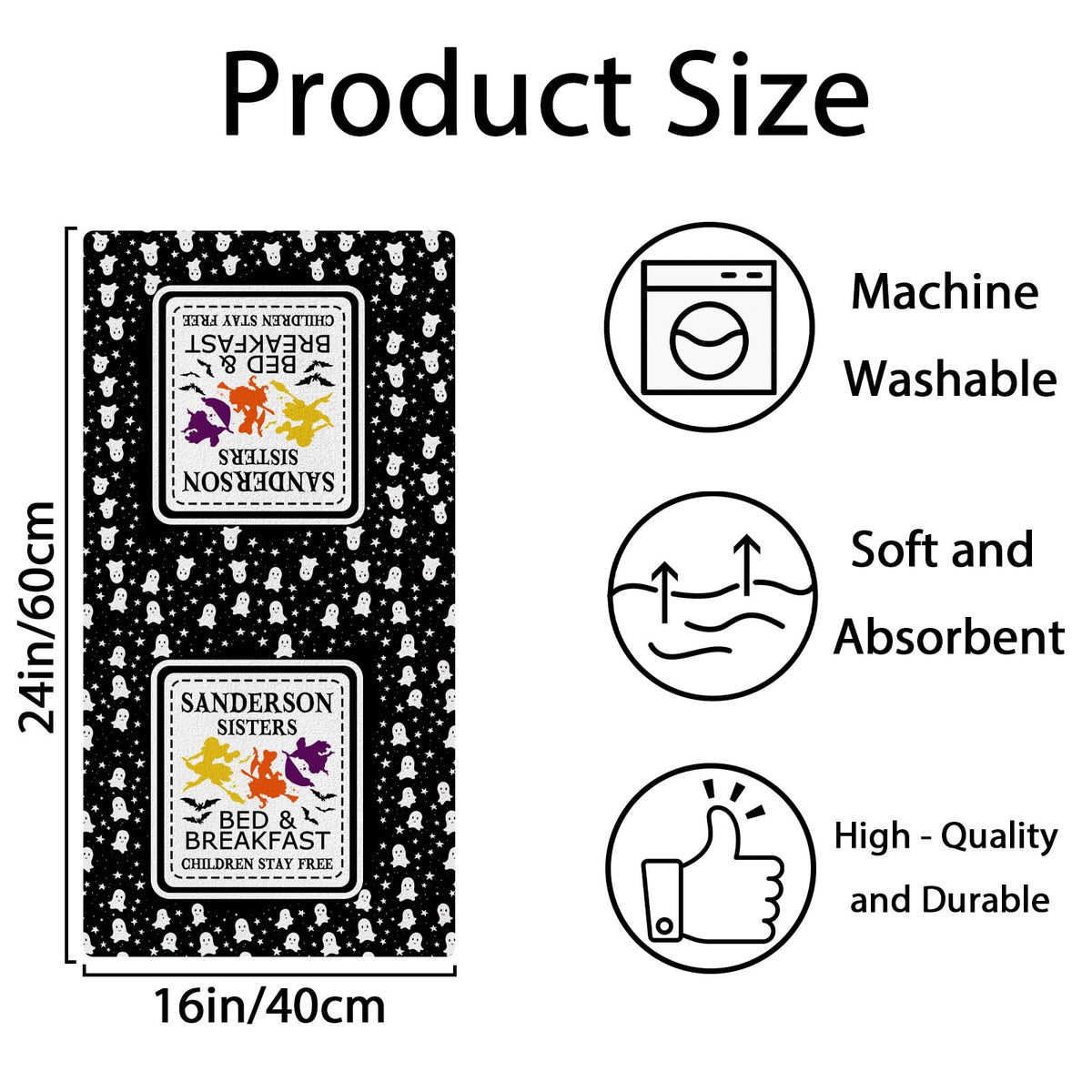 4 Pcs Halloween Kitchen Towels Hocus Pocus Decor I Smell Children Funny Hand Towels for Bathroom Gothic Dish Cloths Halloween Bathroom Decortions Housewarming Gift for Home Wall Decor 15.7x23.6 Inches