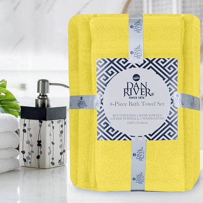 DAN River 8 PC Luxury Bath Towels