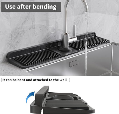 WAFT YEARN 24X5 Inch Silicone Durable Faucet Mat Kitchen Sink Splash Guard