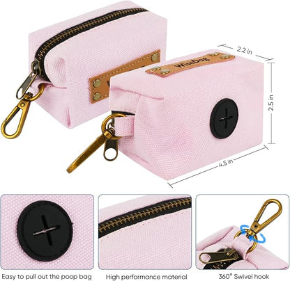 Wisedog Waterproof Dog Collar and Leash Set, XL, Pale Pinkish Purple | Adjustable Puppy Collar, Cute Tag, 6FT Dog Leash, Includes Poop Bag, For Small Medium Large Dogs