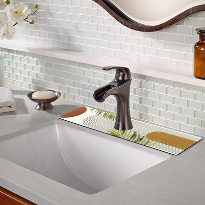 Sink Faucet Absorbing Mat, 2 Pack Drying Mat Around Faucet Sink Splash Guard