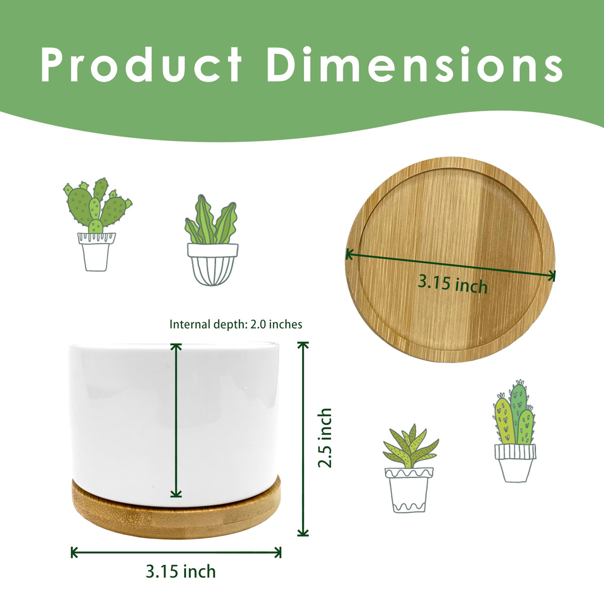 ROXMART I Wish You Lived Next Door Gifts Plant Pots, Friendship Gifts for Women Succulent Planters, Gift for Best Friend Ceramic Plant Flower Pots for Home Office Desk Table Shelf(No Plants)