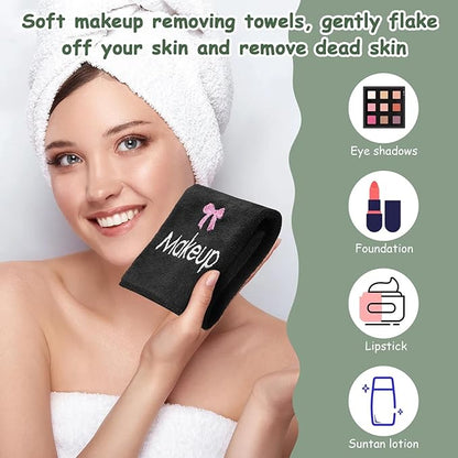 Shimeyao 20 Pack Makeup Towels Black Makeup Washcloths