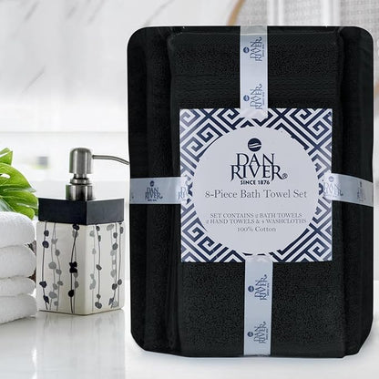 DAN RIVER 8 PC Luxury Bath Towels