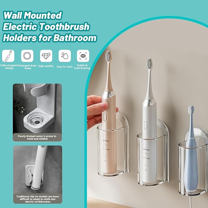 4 Pack Electric Toothbrush Holders