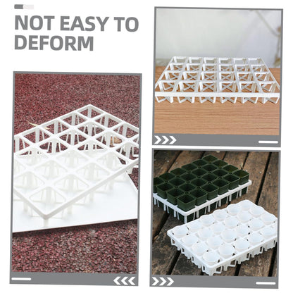 TOYANDONA 6Pcs Square Nursery Pot Holders for Vegetable Germination Durable Planting Tray Racks Lightweight and Reusable Greenhouse Sowing Trays for Plants