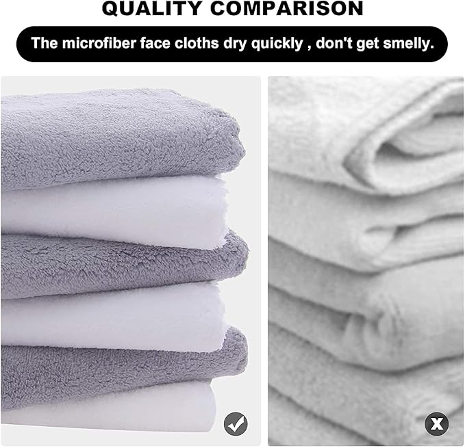 MOONQUEEN 30 Pack Microfiber Face Towel