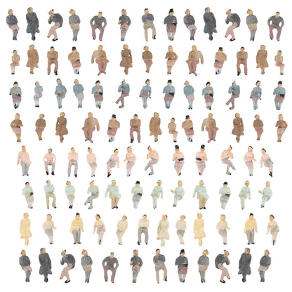 szzijia 100pcs 1:100/1:150/1:200 Scale DIY Painted People Figures- DIY Sand Table Model, Scene Construction