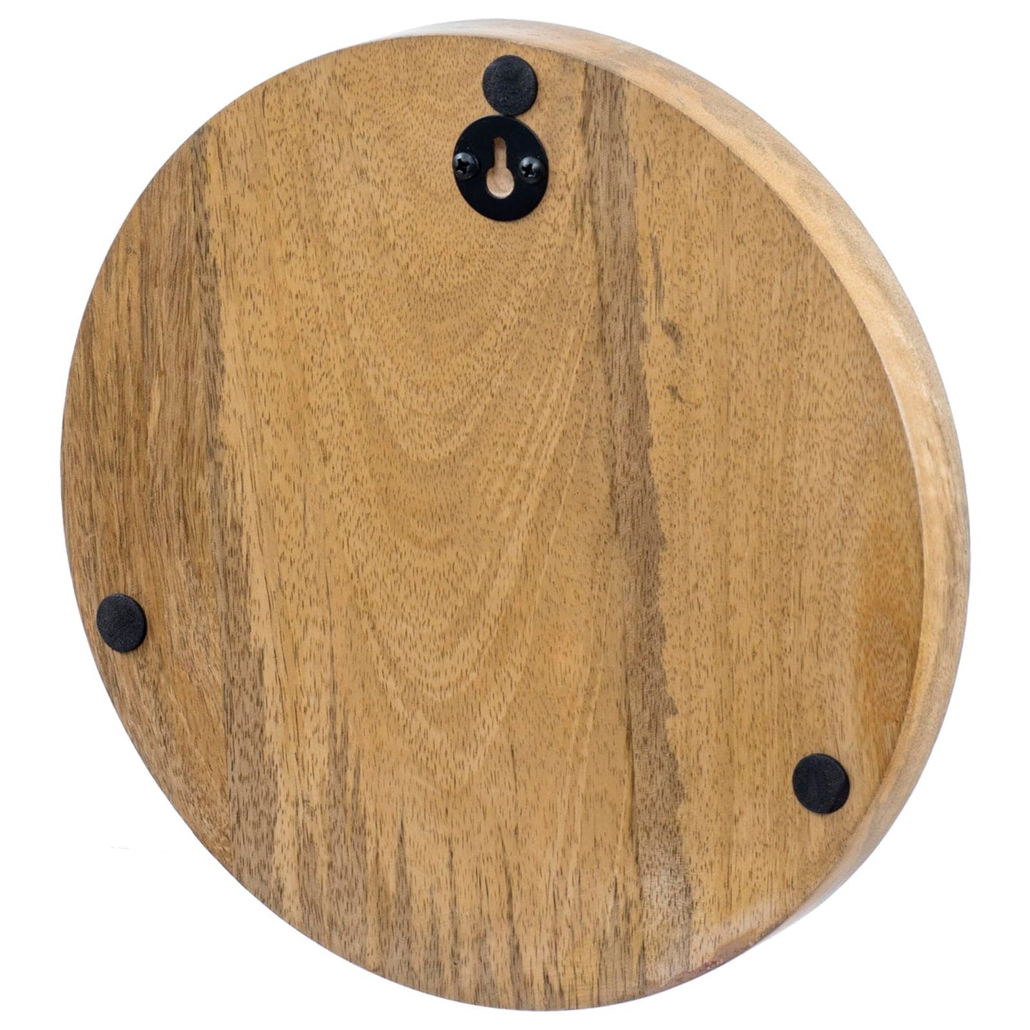MyGift 10 Inch Round Rustic Solid Mango Wood Wall Hanging Mens and Womens Bathroom Signs with Matte Black Metal Cutout Male Female Gender Symbols, 2 Piece Set - Handcrafted in India