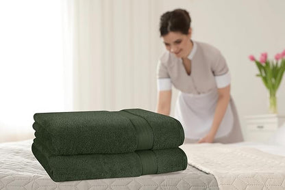 GLAMBURG 700 GSM Premium Cotton 2-Pack Oversized Extra Large Bath Sheet Set