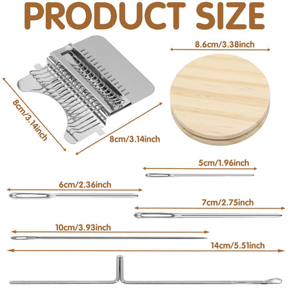 CYUXING Small Knitting Machine Set, Portable Mini Patch Maker Tool Kit Loom Hook Tool Supplies for Quickly Sewing Repair, Suitable for Clothing & Knitwear Can Be Used for DIY