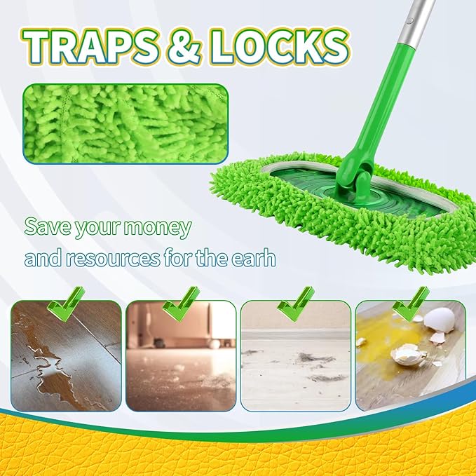 Reusable 100% Coral Fleece Mop Pads Compatible