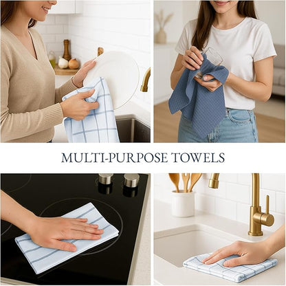 LANE LINEN Cotton Kitchen Towels Set, Quick-Drying Dish Towels, Premium Hand