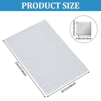 18000 Pieces Mirror Mosaic Tiles, 5 x 5 mm Self Adhesive Mirror Stickers, Real Glass Mini Square Mirrors, Disco Ball Stickers for Crafts DIY Home Decorations