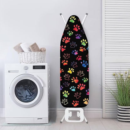 Sprowallow Colorful Paw Print Standard Size Iron Board Cover Elastic Edge