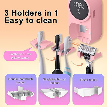 Toothbrush Holder and Cleaner Razor Holder/Dryer Light Cleaning and Air Drying