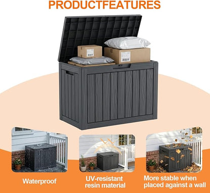50 Gallon Package Delivery Boxes for Outside, Package Delivery Box with Lockable Secure, Waterproof for Garden, Backyard, Patio & Lawn, Black