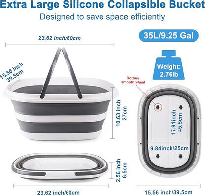 Extra Large Collapsible Bucket 35L Mop Bucket