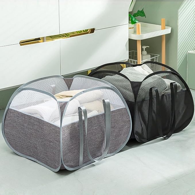 Collapsible Laundry Baskets, Tear Proof Pop Up Laundry Hamper