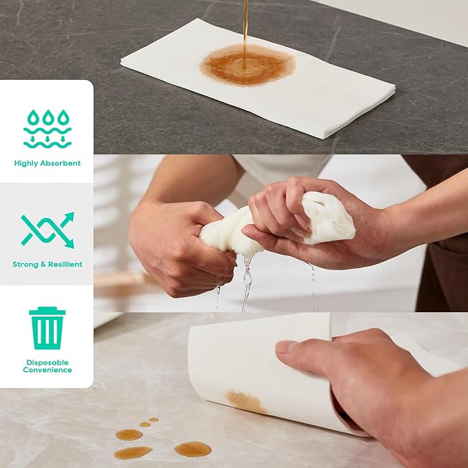 200PACK Disposable Hand Towels for Bathroom, Soft and Absorbent Paper Guest