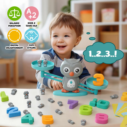 Snugzy Owl Balance Counting Toys, Number Counting Scale Games for Kids Cool Math Learning Games for Boys and Girls Preschool Kindergarten Learning STEM Montessori Educational Toys for 3+