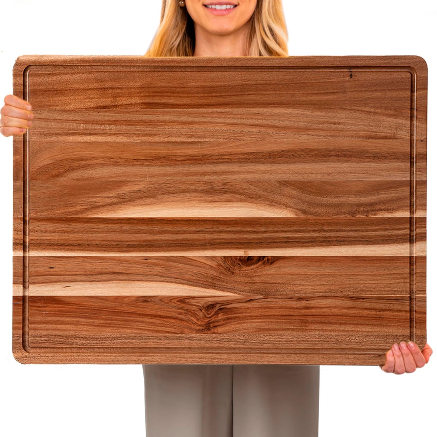 GAOMON 24 x 18 In Acacia Cutting Boardfor Kitchen, XXL Extra Large Charcuterie Cheese Platter Serving Tray, Food Prep and Serving Boards, Chopping Boards for Meal Vegetables and Cheese