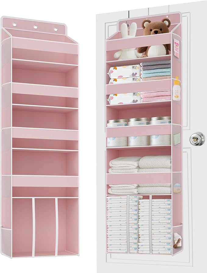 1 PC Pink Over the Door Organizer
