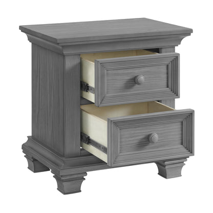 Oxford Baby Weston 2-Drawer Nightstand, Dusk Gray