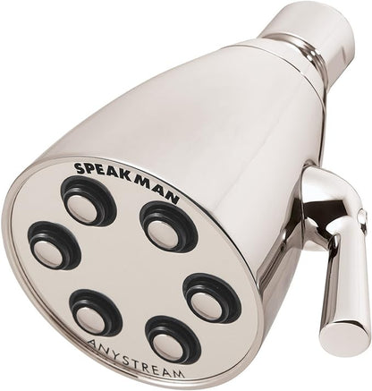 Speakman S-2252-PN Signature Brass Icon Anystream High Pressure Adjustable Shower Head, Polished Nickel