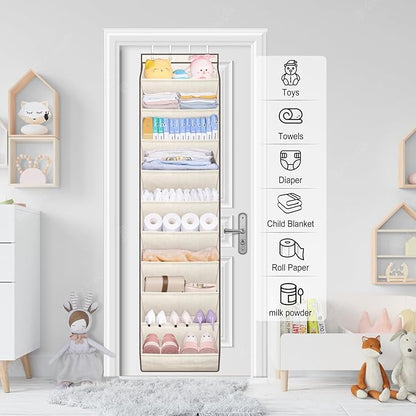 SLEEPING LAMB Shoe Rack for Door, Kids Door Shoe Organizer for Closet hanger