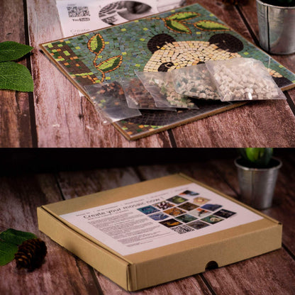 Handmade Mosaics Made Easy with Our Adult Mosaic Craft Kit, Square 7inch (20cm) Dolphin