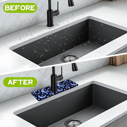 Kitchen Sink Splash Guard Faucet Mat Super Absorbent Fast Drying Mat Guard