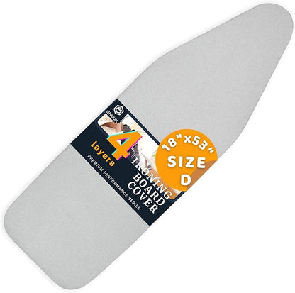 SAVUK Ironing Board Cover and Pad Standard Size Silicone Coated 4 Layers