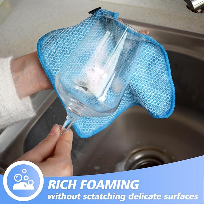 KinHwa Kitchen Washcloths for Dishes Absorbent Microfiber Dish Cloths Quick Dry