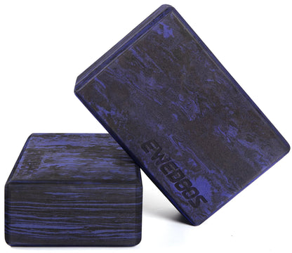 Ewedoos Yoga Blocks 2 Pack Eco Friendly Yoga Block High-Density Non-Slip Yoga Block Set for Yoga Pilates