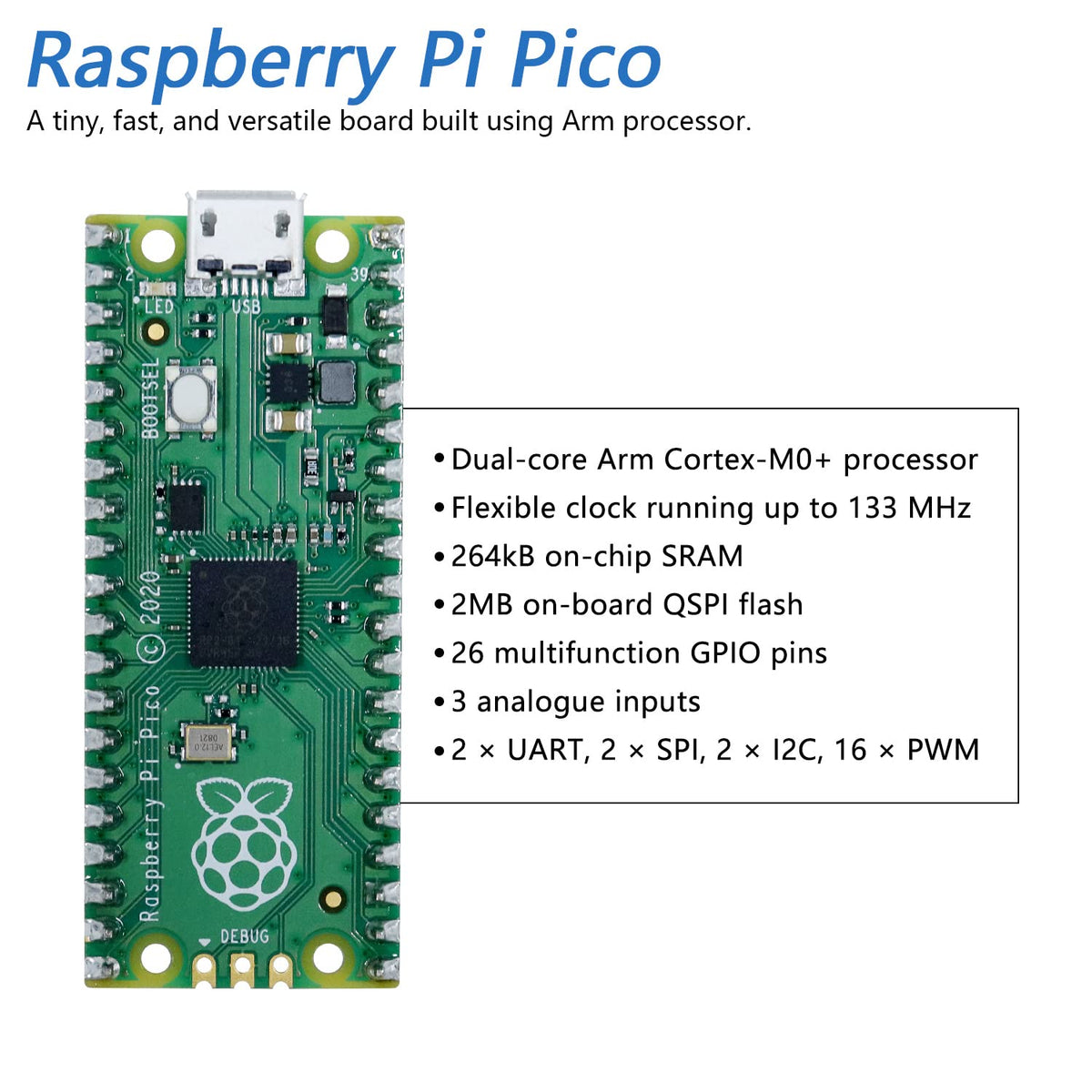Freenove Mecanum Wheel Car Kit for Raspberry Pi Pico (Included) (Compatible with Arduino IDE), Dot Matrix Expressions, Obstacle Avoidance, Line Tracking, Light Tracing, Colorful Light
