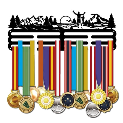 SUPERDANT Running Metal Holders for Display Park Run Sports Awards Medals Display Race Bib Holder Running Medals Hanger Race Metal Wall Hanger Marathon Medal Rack for Runners Athletes Gifts 15.75x6in