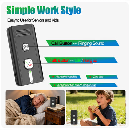 Home Intercom System Wireless 3 Pack, Expandable to 6 Units, Room-to-Room Communication, 1600ft Long Range, Auto Answer, Magnetic Wall Mount, 30-Day Battery, for Elderly Parents, Office, Indoor Use.
