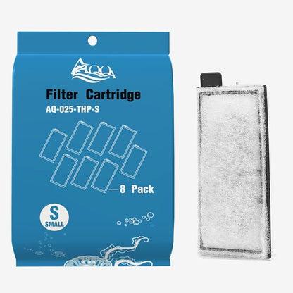AQQA 8 Pack Aquarium Filter Cartridge Replacement Fish Tank Filter Cartridge for Aquarium Internal Filter (Small)