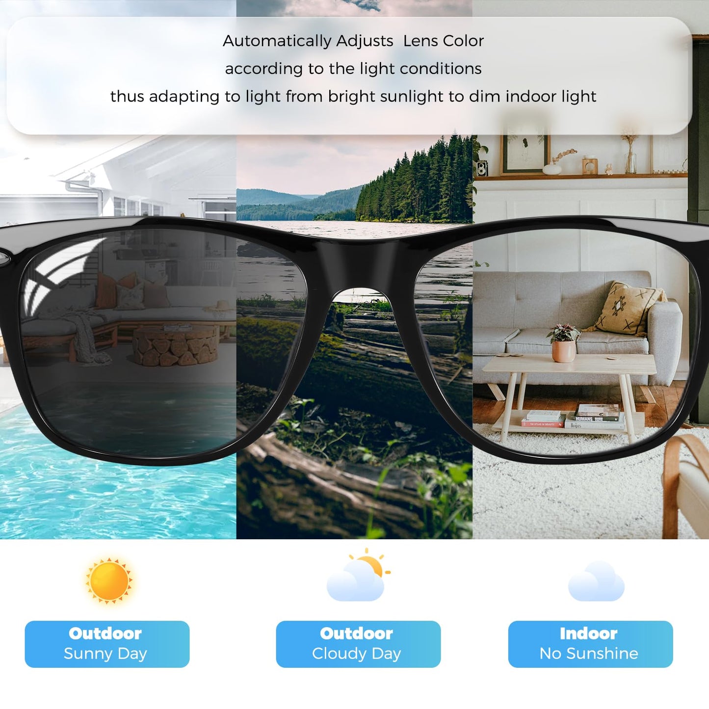 Smart Sunglasses Glasses for Men Women with AAC Speaker Open Ear Music Touch Buttons Remote Photo Voice Assistant Hand-free Calling, Unisex Audio Intelligent Bluetooth 5.0, Great Gift for Friends