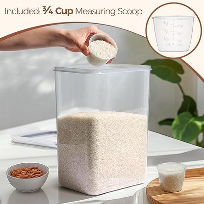 ComSaf Rice Container Set of 2, Large Airtight Food Storage Containers