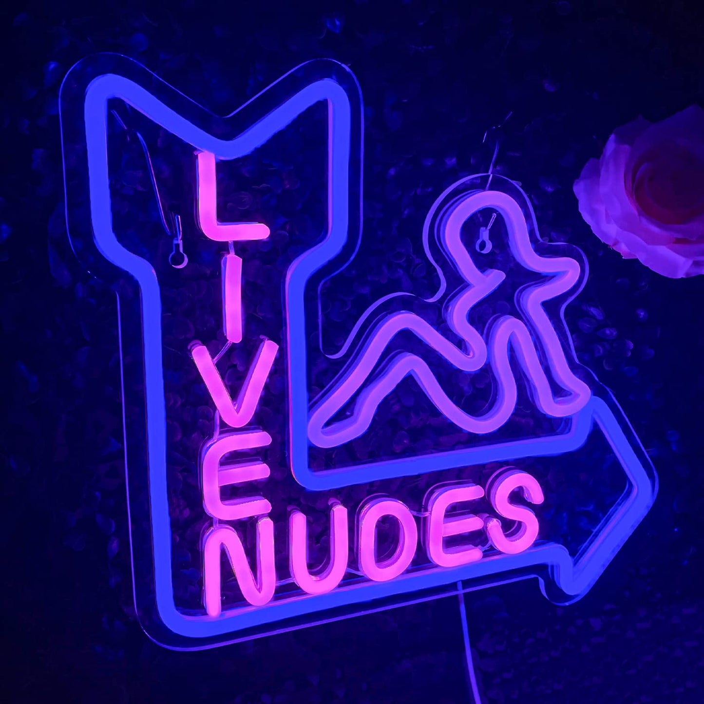 Looklight Lady Neon Sign,Neon Sign for Wall Decor,Lady Back Neon Light Up Sign,LED Sign Blue Neon Sign for Bedroom Man Cave Game Room Home Party Art Decor,Bar,Club