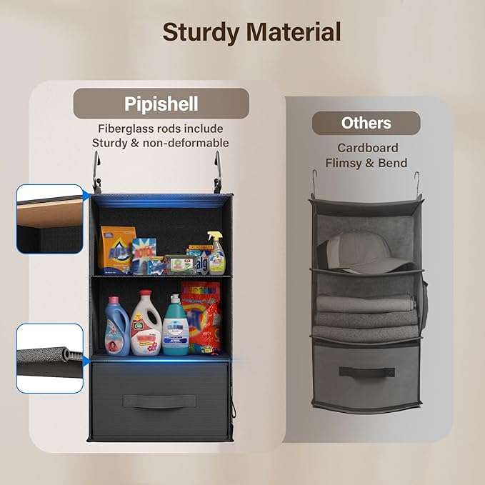 Pipishell 6-Shelf Hanging Closet Organizer