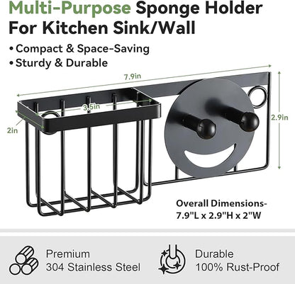 Sponge Holder for Kitchen Sink, Sponge Caddy for Scrub Daddy / Scrub Mommy